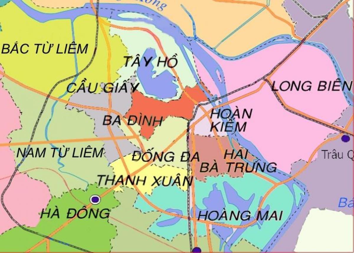 Kaart ha dong piirkond hanoi