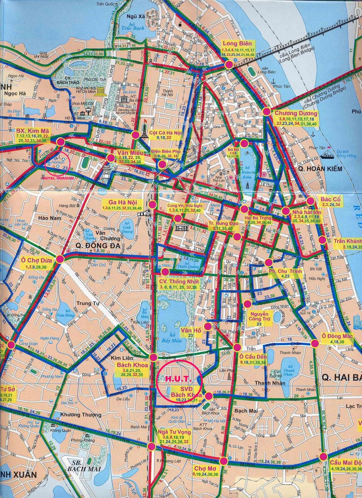 Kaart hanoi bussi marsruudi 17