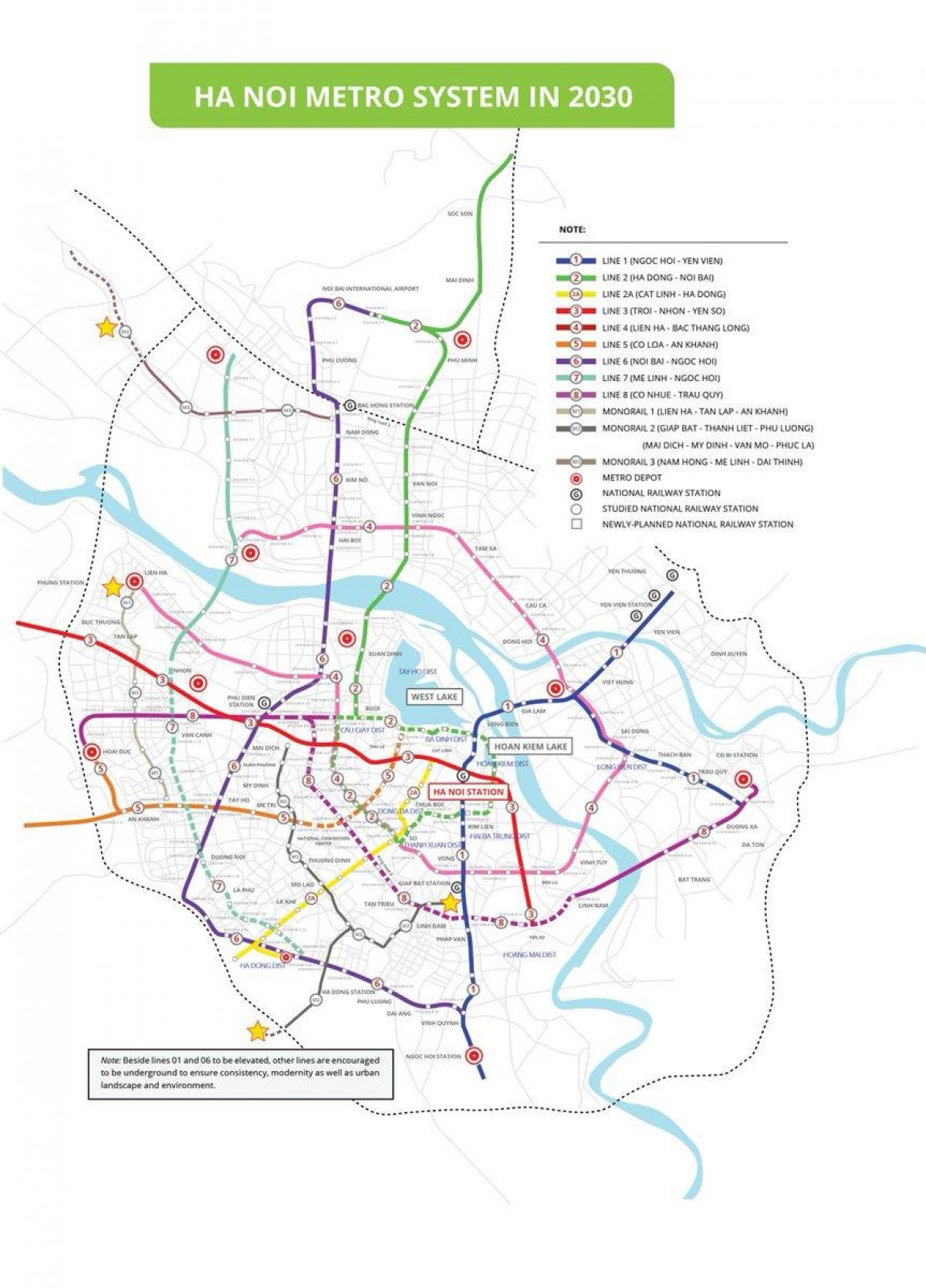 Kaart hanoi metro
