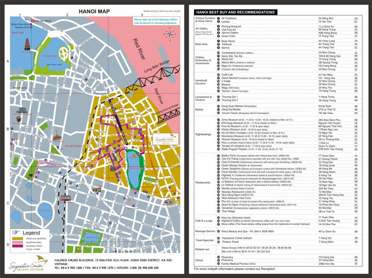 kaart vana kvartal hanoi, vietnam
