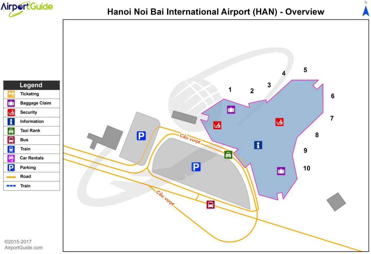hanoi rahvusvaheline lennujaam kaart