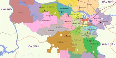 Kaart hanoi linnaosa
