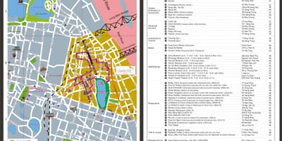 Hanoi vaatamisväärsusi kaardil