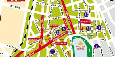 Kaart hanoi street