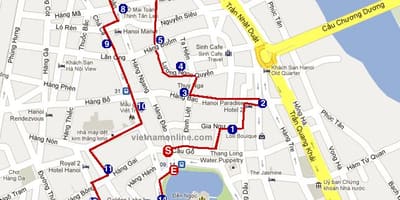 Hanoi old town map
